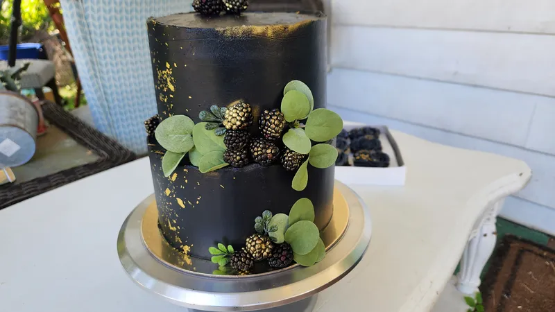 black eucalyptus cake